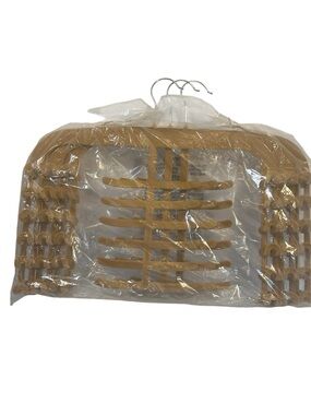 Vintage Joy Mangano Two Tan Velvet Non Slip Scarf and Belt Hangers—New with Tags